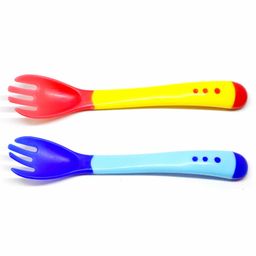 The Little Lookers Temperature Sensing Fork Pack of 2 - Blue Yellow-picture-4