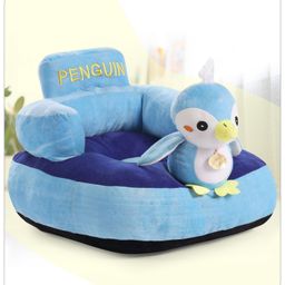 Babyhug Kids Penguin Shaped Sofa Chair - Blue-18