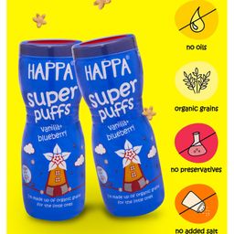 Happa Organic Multigrain Vanilla And Blueberry Melts Super Puffs - 40 gm-image-37