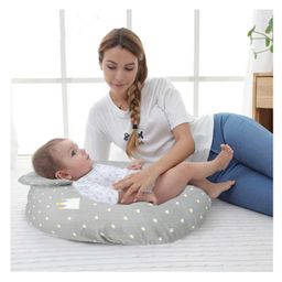 Baby Moo Feeding Pillow Crown Print - Grey-image-41