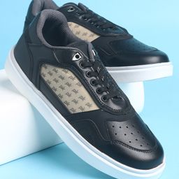 Pine Kids Slip On Casual Shoes Logo Design - Black-image-57