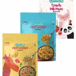 timios High Protein Berry Blast & Millet Noodles Tomato & Millet Masala Flavor Instant Noodles -Combo Pack-21