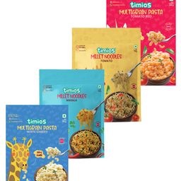timios Healthy Instant White Cheesy Pasta - 195 gm & Tomato Red Pasta - 195 gm & Noodles Tomato Flavour-190g & Masala Flavored Instant Noodles-190g-16