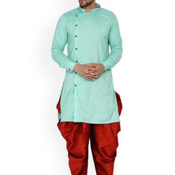 VEERA PARIDHAAN Men Regular Kurta with Dhoti Pants-picture-19
