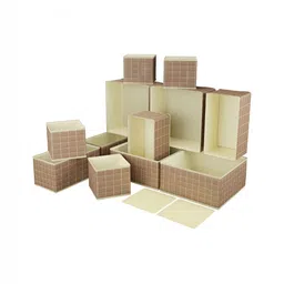 Aura Brown Set of 6 Reusable Drawer Organiser Organisers-0