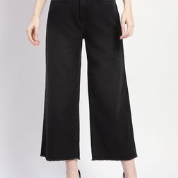 Madame Women Wide Leg Mid-Rise Cotton Jeans-image-87