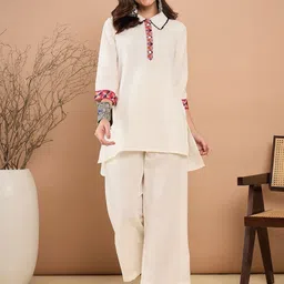 Sangria Shirt Collar Tunic & Trousers Co-Ords-image-44