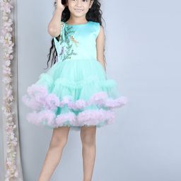 The Lush Affair Tie and Dye Dyed Net Fit and Flare Dress-picture-12