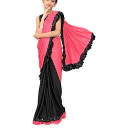 HARIOM FASHION women Mirror Work Saree-image-44