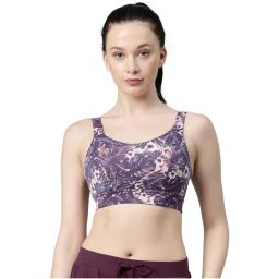 Enamor Women Sb18 Padded Wirefree High Impact Sports Bra Purple-picture-19