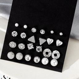 Vembley Silver-Plated Alloy Studs-picture-0