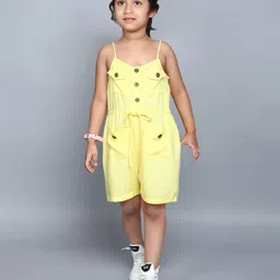 ZACKBEE Girls Shoulder Straps Cotton Jumpsuit-49