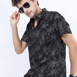 KETCH Men Cutaway Collar Ethnic Motifs Printed Cotton Slim Fit Casual Shirt-image-69