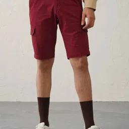 Minus One Men Regular Fit Mid-Rise Cargo Shorts-image-86