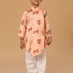 The Mini Trunk Boys Animal Printed Regular Kurta with Salwar-14