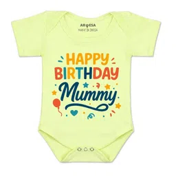 Arvesa Kids-Unisex Yellow Cotton Rompers-picture-24