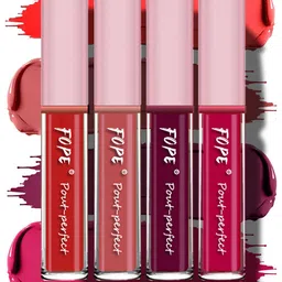 FOPE Set Of 4 Pout Perfect Long Lasting Liquid Lipstick - 4 ml Each-image-95