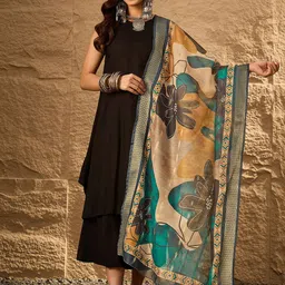 InWeave A-Line Kurta With Palazzo & Dupatta-55