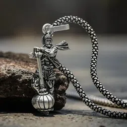 The Roadster Lifestyle Co Men Divine Strength Hanumanji Pendant Comes With Chain-26