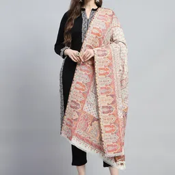 Monte Carlo Ethnic Motifs Woven Design Reversible Shawl-picture-35