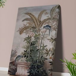 Myntra Elegant Homes Blue & Green Tropical Botanical Printed Canvas Wall Art-image-36
