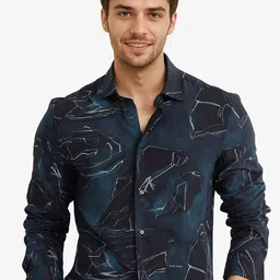 RARE RABBIT Men Comfort Opaque Printed Casual Shirt-picture-13