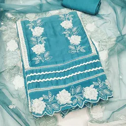 KALINI Embroidered Organza Unstitched Dress Material-picture-26