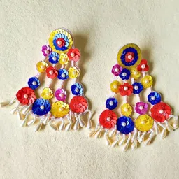 Tipsy Closet Handmade Beaded Bohemian Contemporary Drop Earrings for Women-13