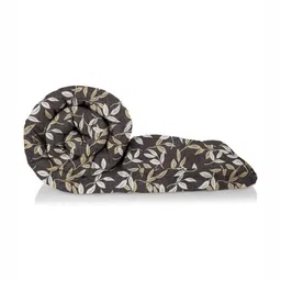 San Marino Grey & White Floral Printed Cotton 200 GSM AC Room Single Bed Comforter-image-125
