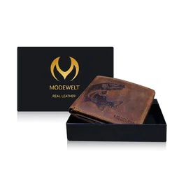 Modewelt Men Textured Leather Two Fold Wallet-22