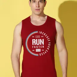 WOOSTRO Printed Gym Innerwear Vest VWS26 RUN MAROON-image-12