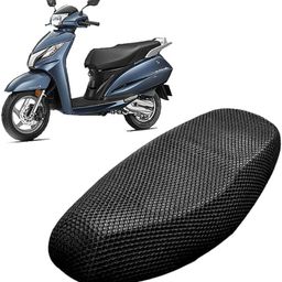 lakshmina enterprises 8BBBB 3D Free Size Bike/Scooty Seat Cover Very Soft Net Mesh Fabric and Smooth Single Bike Seat Cover For Honda Activa 125-picture-3