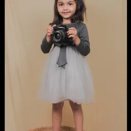 TIOR Kids-Girls Grey Dresses-image-41