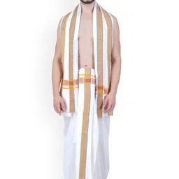 Ethazh Men Dhoti With Angavastram-51