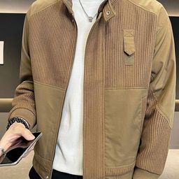 HERE&NOW Men Mandarin Collar Self Design Casual Bomber Jacket-13