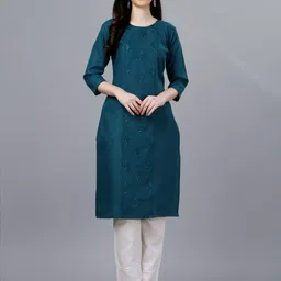 HI FI NX Women Embroidered Kurta-image-15