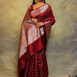 BROYAAR SHOP Woven Design Zari Art Silk Saree-image-60