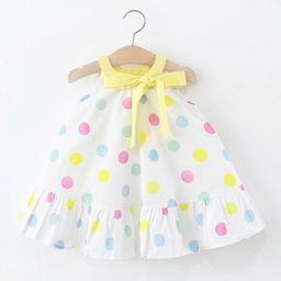 StyleCast x Revolte Girls Polka Dots Printed Gathered or Pleated Cotton A-Line Dress-image-20