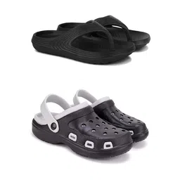 DRACKFOOT Men Set Of 2 Stylish Clogs & Thong Flip-Flops-picture-5