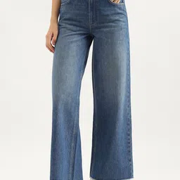 United Colors of Benetton Women Cotton Wide Leg High-Rise Jeans-picture-45