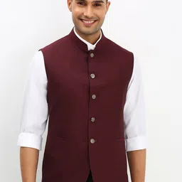 Allen Solly Printed Nehru Jacket image 1