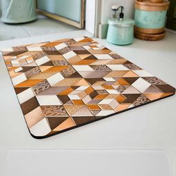 IVAZA Camel Brown 1780 GSM Silicone Bath Rugs-image-9