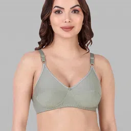 Samvar Green Cotton Non-Wired Non Padded Minimizer Bra-picture-24