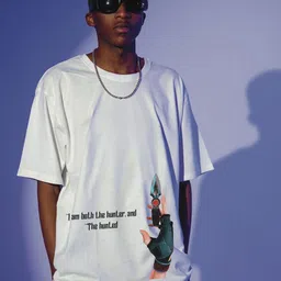 TheBTclub Men Printed Drop-Shoulder Sleeves T-shirt-7