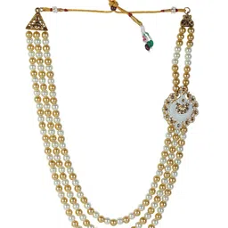 JIYANSHI FASHION Men Gold-Plated Pearls Beaded Necklace-image-67