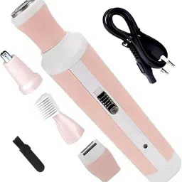 KAMAY KM3024 Multi functional 4 in 1 Rechargeable Body Shaver For Women Grooming Kit 120 min Runtime 3 Length Settings-15