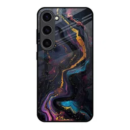 QRIOH Abstract Aura Samsung Galaxy S23 Glass Back Case Mobile Accessories-picture-14