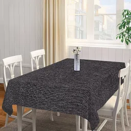 Aura Black Cotton 6-Seater Table Cover-40