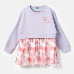United Colors of Benetton Girls Floral Print Fit & Flare Dress-picture-8