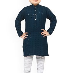 Kidotsav Boys Ethnic Motifs Embroidered Regular Kurta with Pyjamas-26